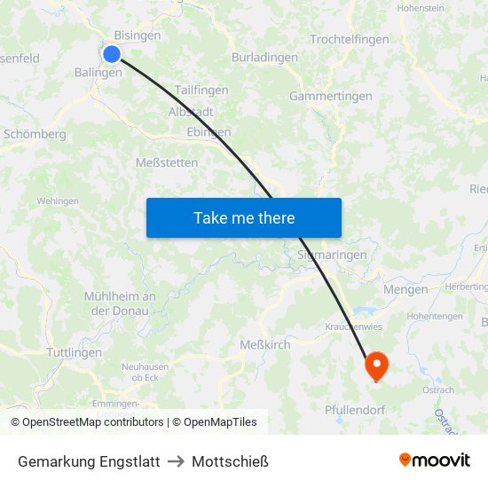 Gemarkung Engstlatt to Mottschieß map