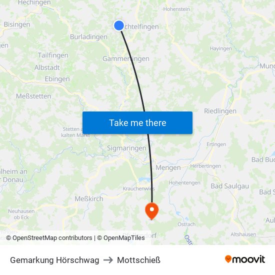 Gemarkung Hörschwag to Mottschieß map