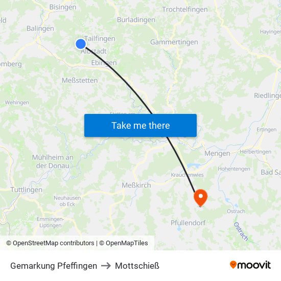 Gemarkung Pfeffingen to Mottschieß map