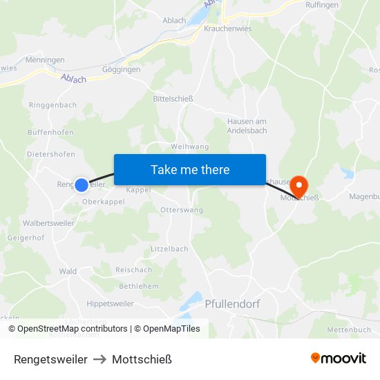 Rengetsweiler to Mottschieß map