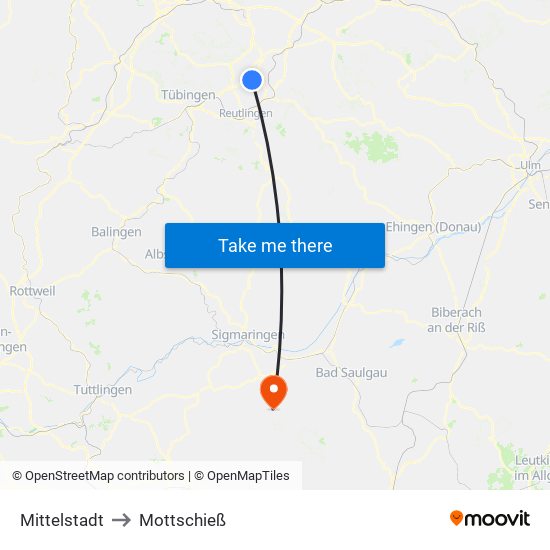 Mittelstadt to Mottschieß map