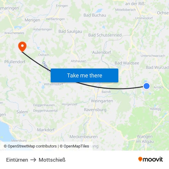 Eintürnen to Mottschieß map