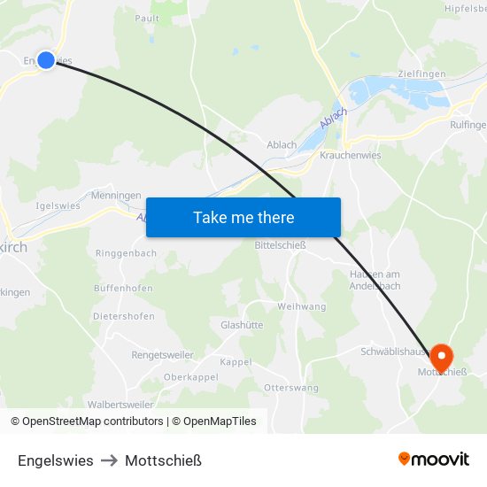 Engelswies to Mottschieß map
