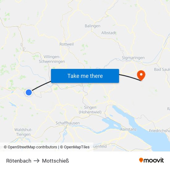 Rötenbach to Mottschieß map