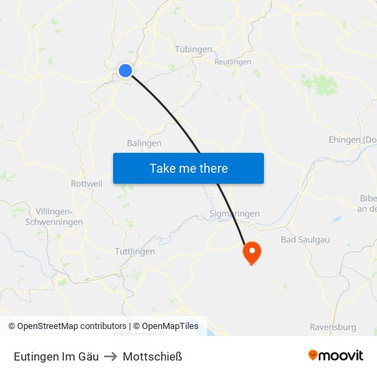 Eutingen Im Gäu to Mottschieß map