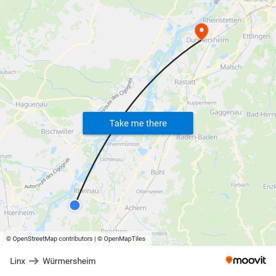 Linx to Würmersheim map