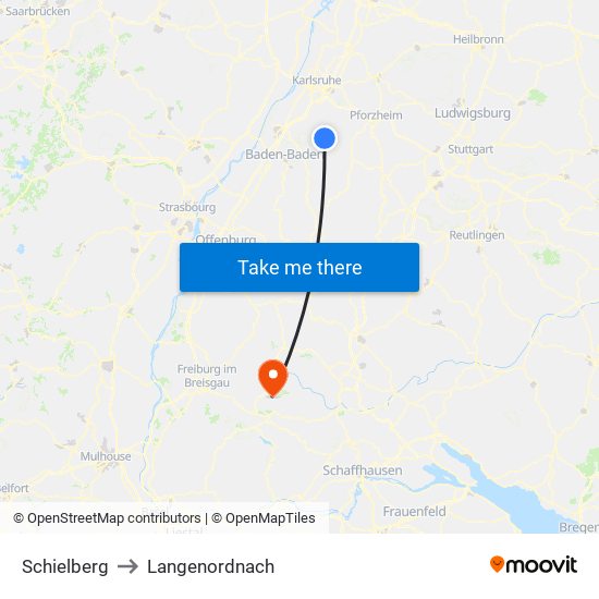 Schielberg to Langenordnach map