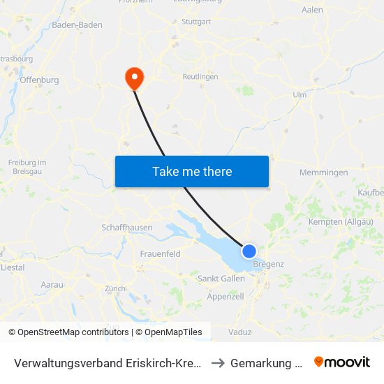 Verwaltungsverband Eriskirch-Kressbronn am Bodensee-Langenargen to Gemarkung Horb am Neckar map