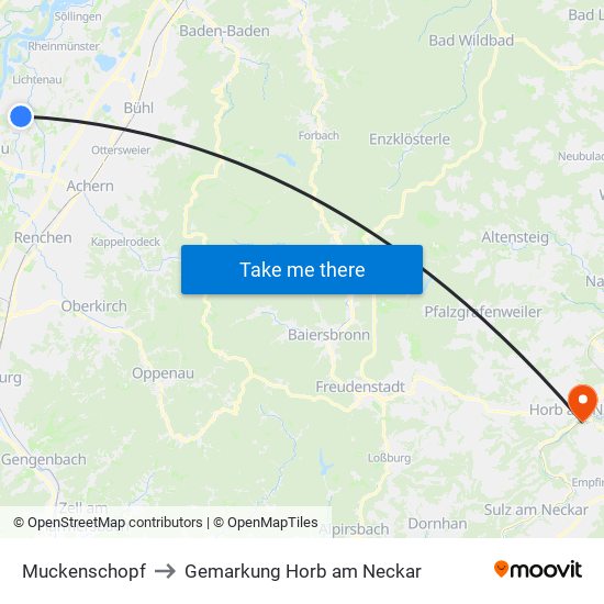 Muckenschopf to Gemarkung Horb am Neckar map