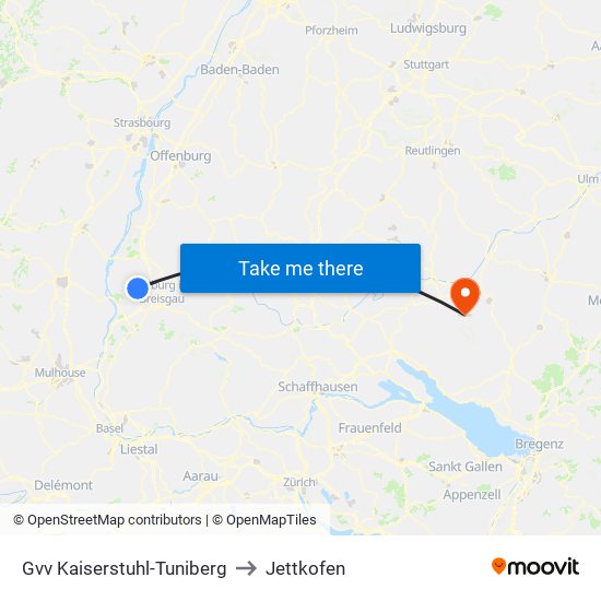 Gvv Kaiserstuhl-Tuniberg to Jettkofen map