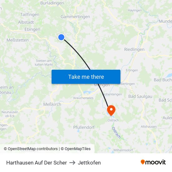 Harthausen Auf Der Scher to Jettkofen map