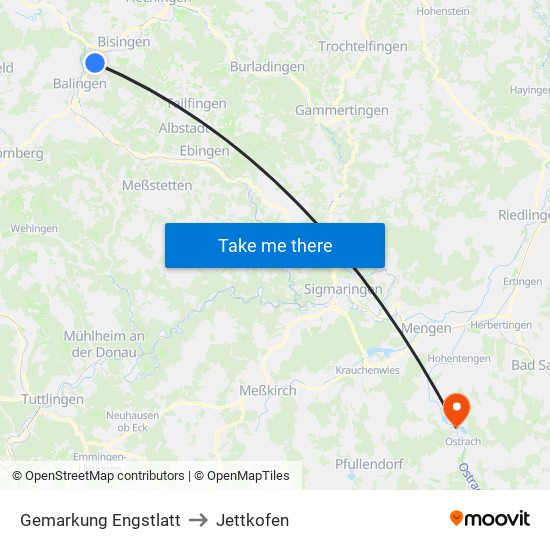 Gemarkung Engstlatt to Jettkofen map