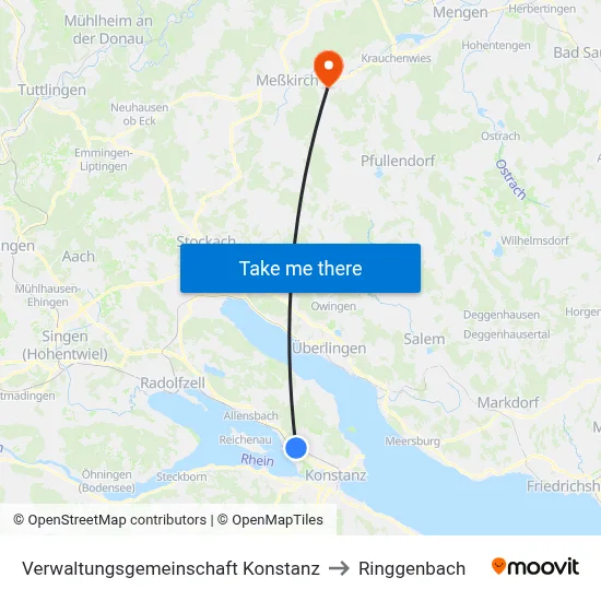Verwaltungsgemeinschaft Konstanz to Ringgenbach map