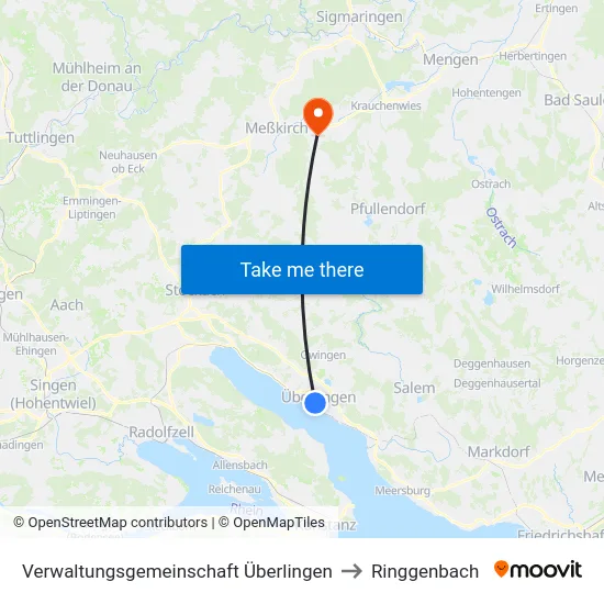 Verwaltungsgemeinschaft Überlingen to Ringgenbach map