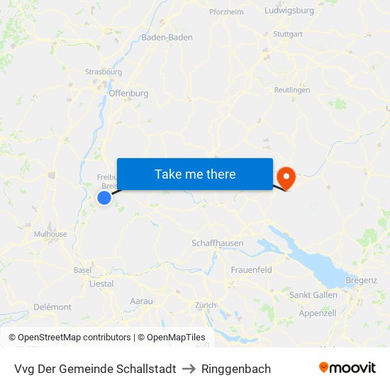 Vvg Der Gemeinde Schallstadt to Ringgenbach map