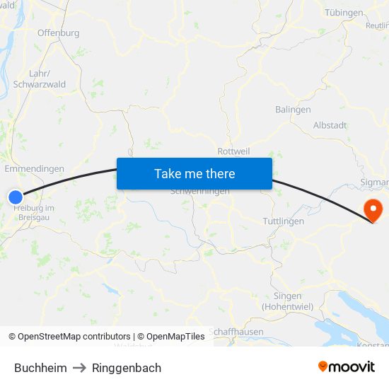 Buchheim to Ringgenbach map