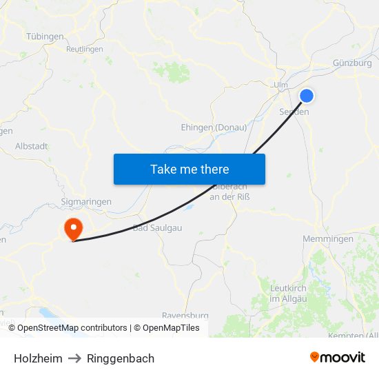 Holzheim to Ringgenbach map