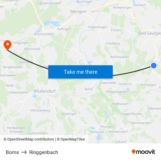 Boms to Ringgenbach map