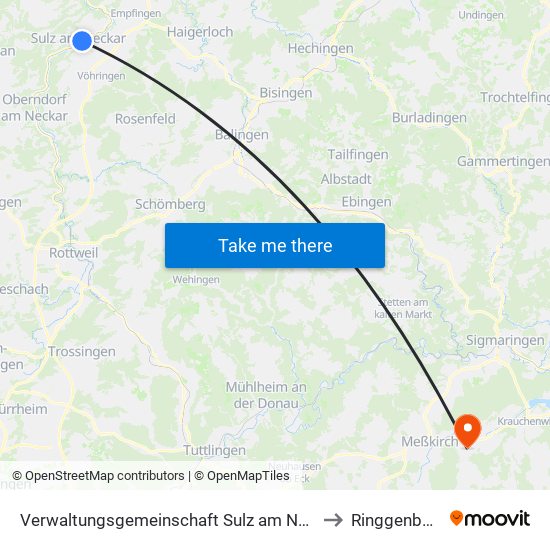 Verwaltungsgemeinschaft Sulz am Neckar to Ringgenbach map