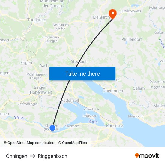 Öhningen to Ringgenbach map