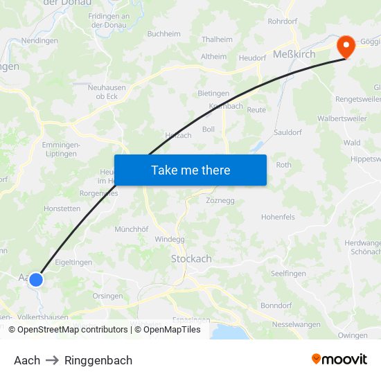 Aach to Ringgenbach map