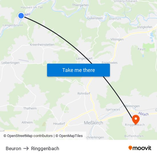 Beuron to Ringgenbach map