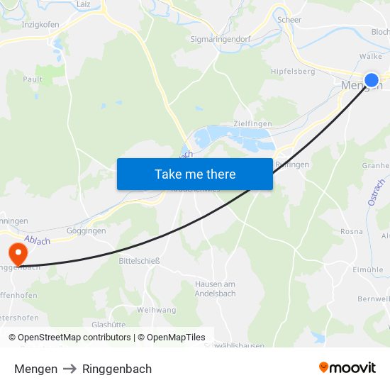 Mengen to Ringgenbach map