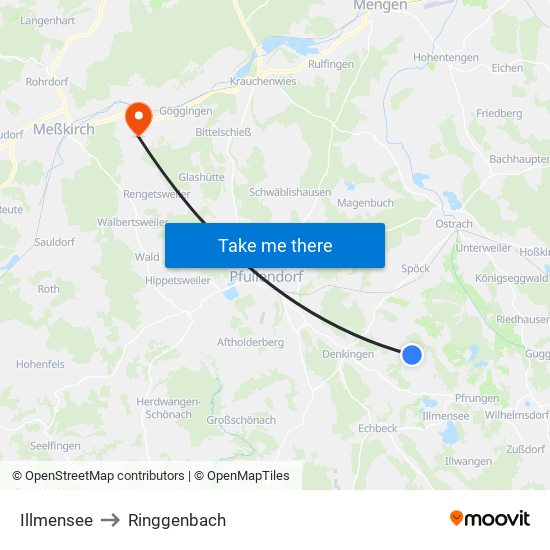 Illmensee to Ringgenbach map