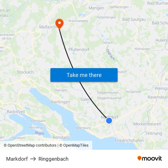 Markdorf to Ringgenbach map