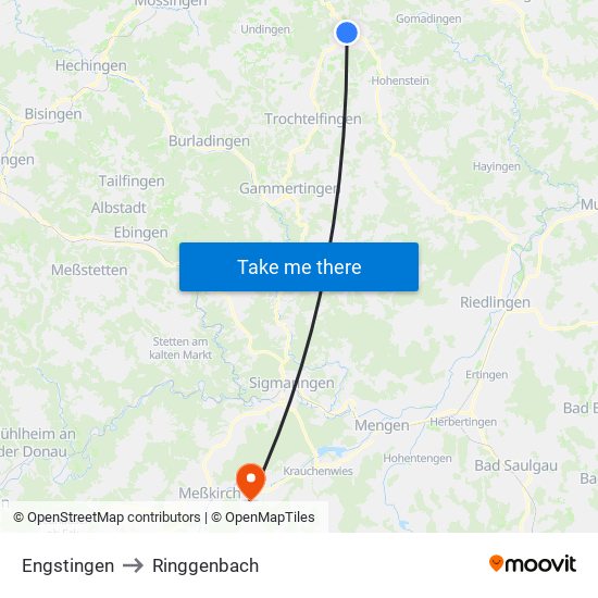 Engstingen to Ringgenbach map