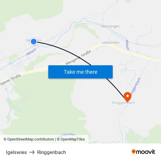 Igelswies to Ringgenbach map