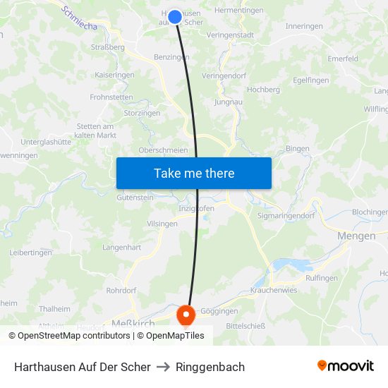 Harthausen Auf Der Scher to Ringgenbach map