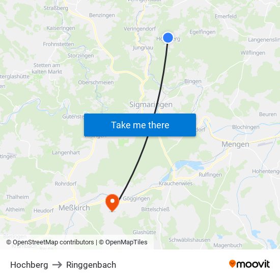 Hochberg to Ringgenbach map