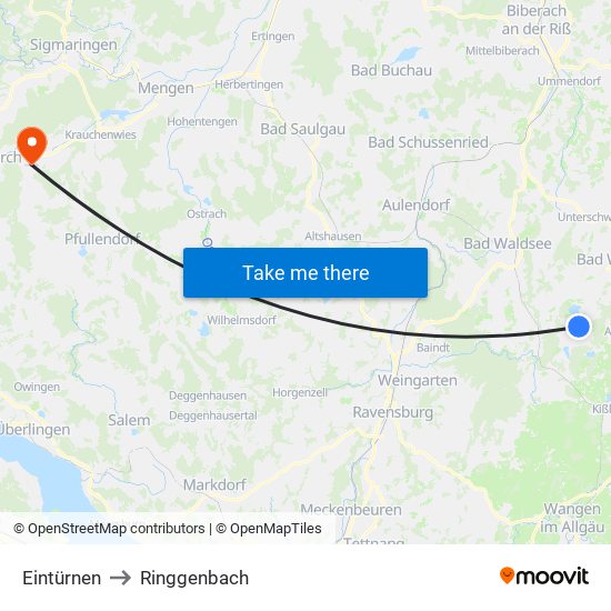 Eintürnen to Ringgenbach map