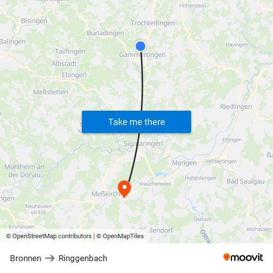 Bronnen to Ringgenbach map