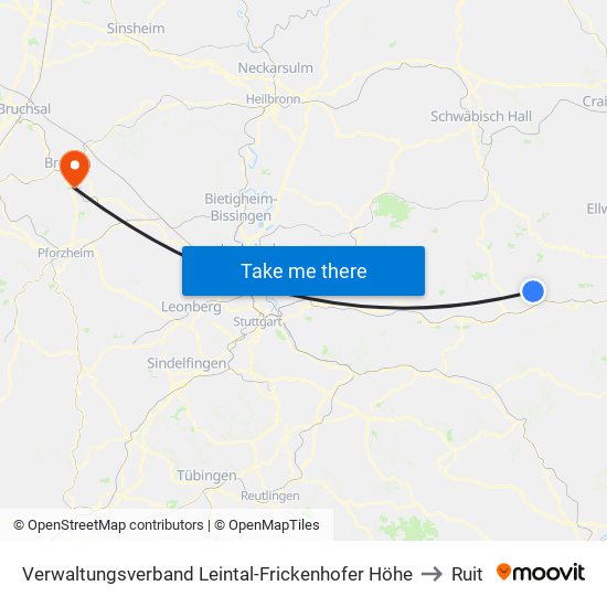 Verwaltungsverband Leintal-Frickenhofer Höhe to Ruit map