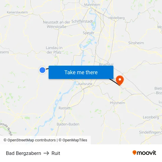 Bad Bergzabern to Ruit map