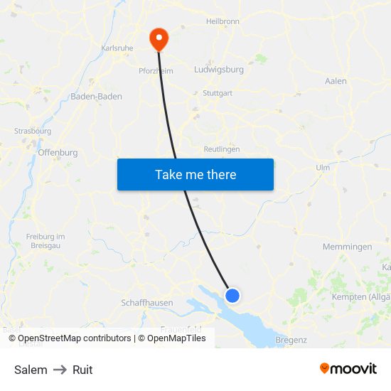 Salem to Ruit map