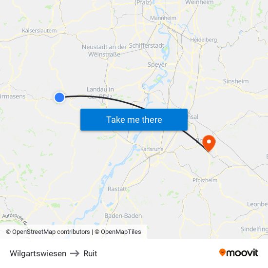 Wilgartswiesen to Ruit map