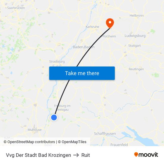 Vvg Der Stadt Bad Krozingen to Ruit map