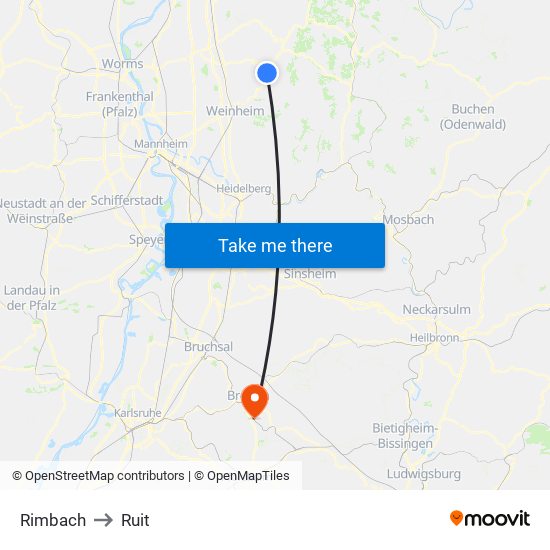 Rimbach to Ruit map