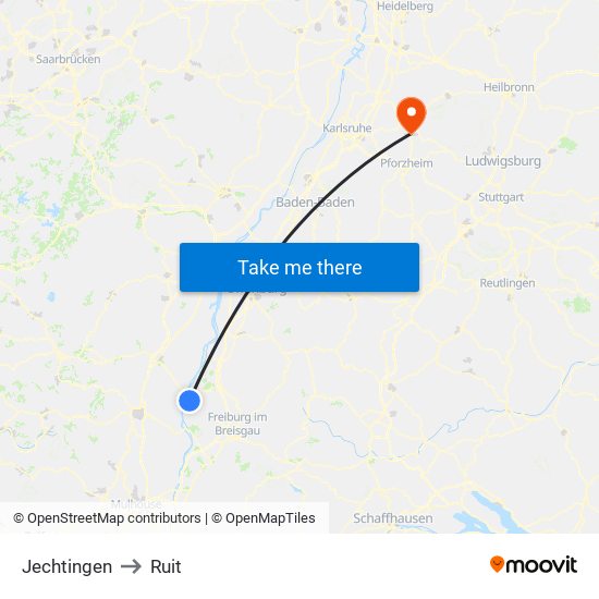 Jechtingen to Ruit map