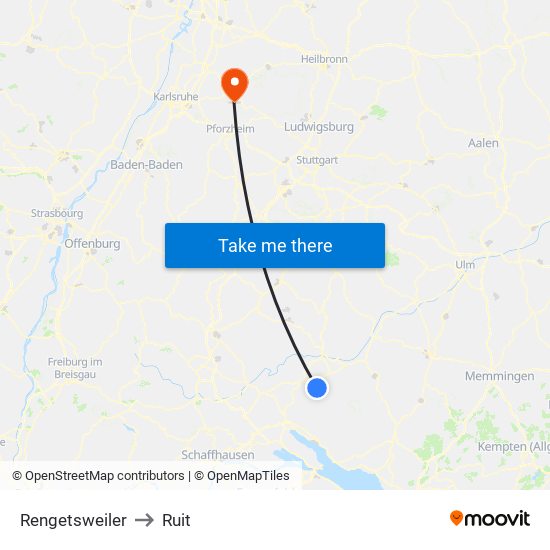 Rengetsweiler to Ruit map