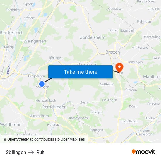 Söllingen to Ruit map