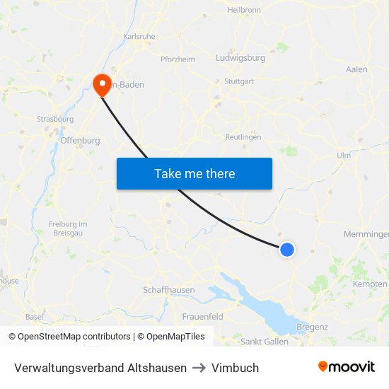 Verwaltungsverband Altshausen to Vimbuch map