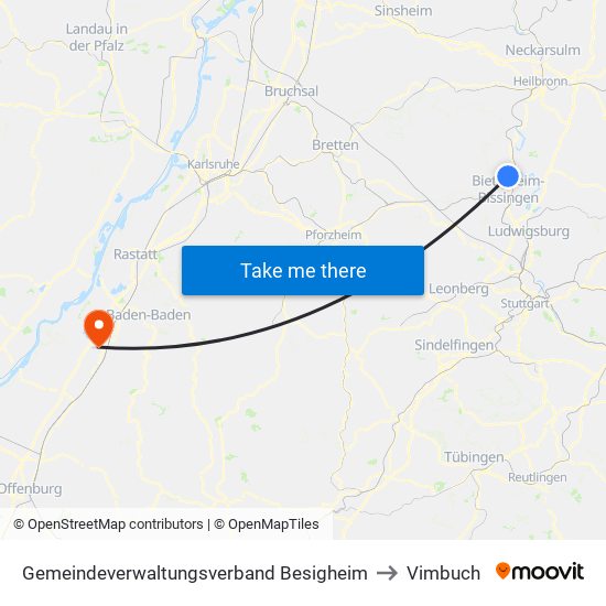 Gemeindeverwaltungsverband Besigheim to Vimbuch map