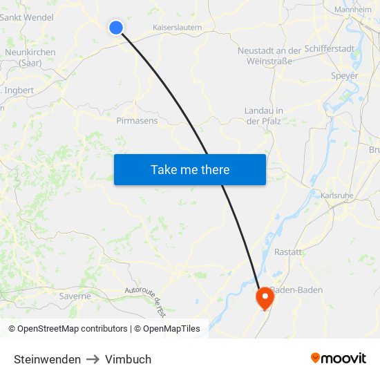 Steinwenden to Vimbuch map