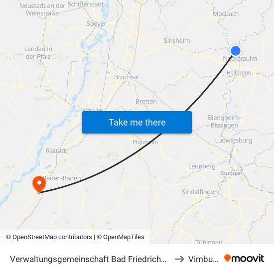 Verwaltungsgemeinschaft Bad Friedrichshall to Vimbuch map