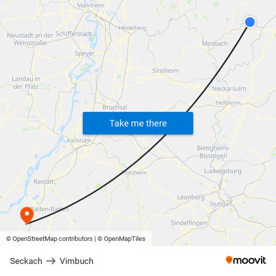 Seckach to Vimbuch map