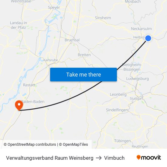 Verwaltungsverband Raum Weinsberg to Vimbuch map
